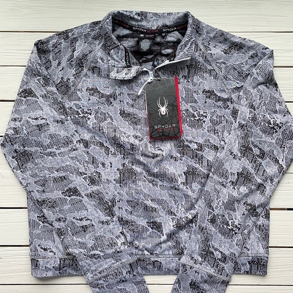 NWT Spyder Active Long Sleeve Quarter Zip size M - Picture 1 of 5